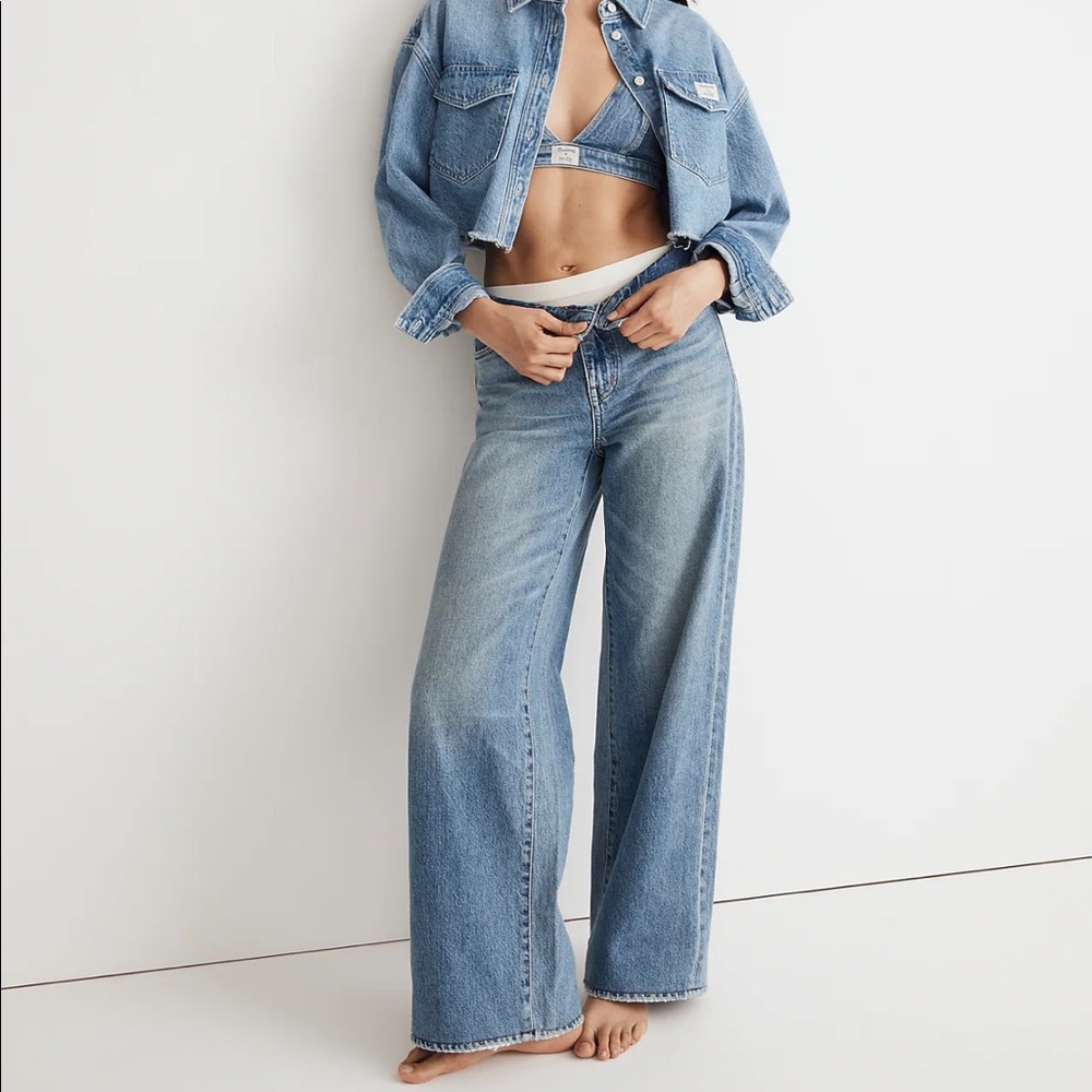 Madewell x Molly Dickson Low-Rise Baggy Wide-Leg Jeans